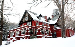General Charles Miller's Tudor mansion in Franklin's Miller Park. Circa 1900