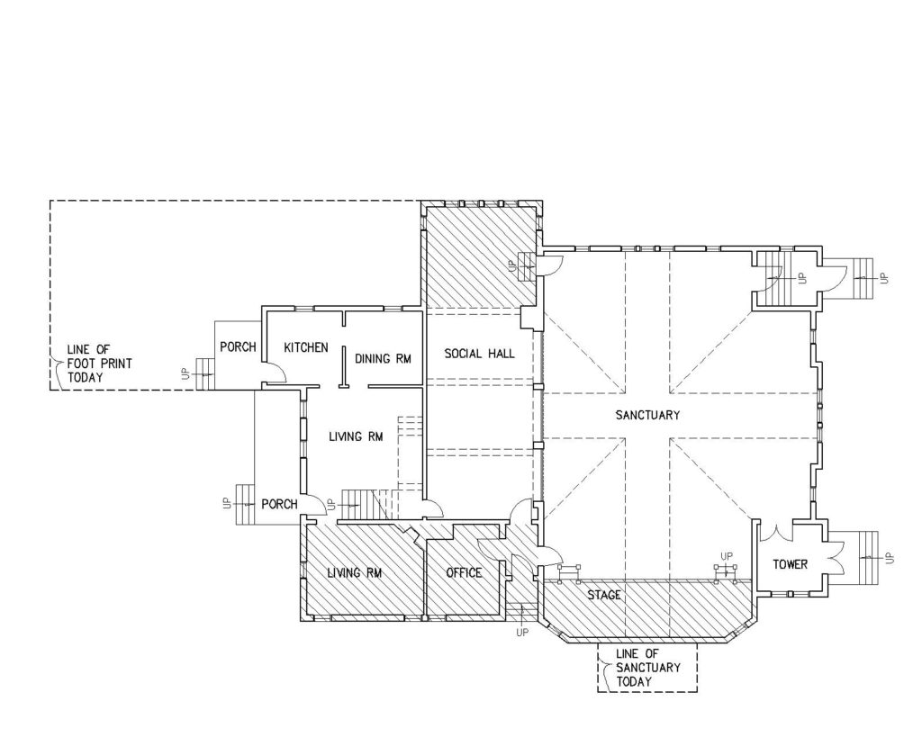 floor plan showing buidling additions